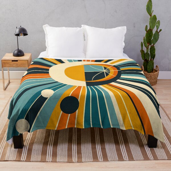 Item preview, Geometric Sun and Moon Rays Retro Space Design designed and sold by InkSmithery.