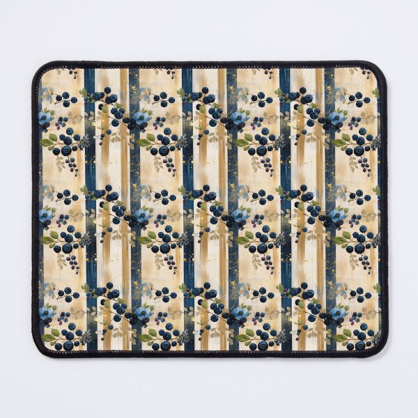 Item preview, Blueberry Striped Golden Pattern designed and sold by LouieVanille.