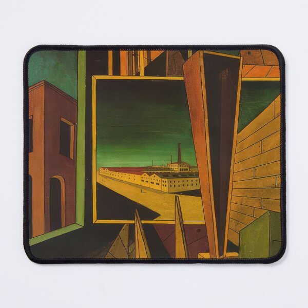 Item preview, GEOMETRIC COMPOSITION WITH FACTORY LANDSCAPE 1917 By Giorgio de Chirico designed and sold by erinkavanagh.