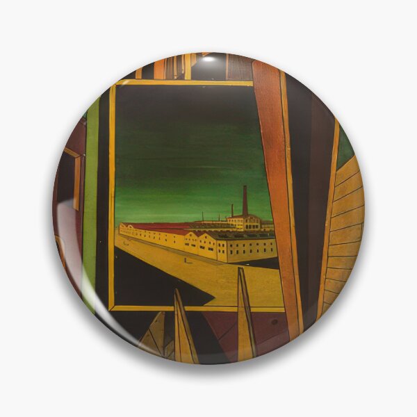Item preview, GEOMETRIC COMPOSITION WITH FACTORY LANDSCAPE 1917 By Giorgio de Chirico designed and sold by erinkavanagh.