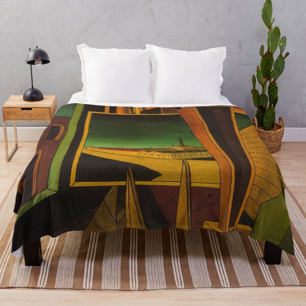 Item preview, GEOMETRIC COMPOSITION WITH FACTORY LANDSCAPE 1917 By Giorgio de Chirico designed and sold by erinkavanagh.