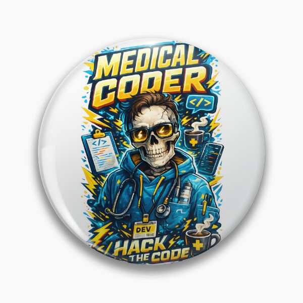 Item preview, Medical Coder – Hack the Code Healthcare Tech Design designed and sold by ClinicalHubs.