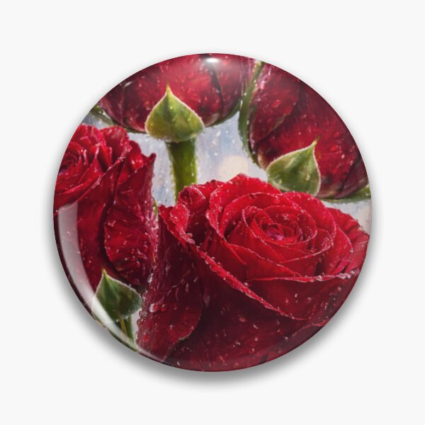 Item preview, Quartet of Radiant Roses Against a Rain-Slept Window designed and sold by Dreamy Armine Art.