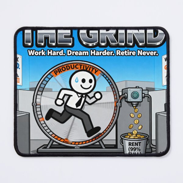 Item preview, The Grind Flash Game Parody - Anti Work Humor designed and sold by PictorialWhimsy.