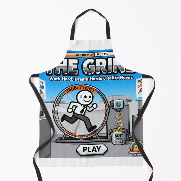 Item preview, The Grind Flash Game Parody - Anti Work Humor designed and sold by PictorialWhimsy.