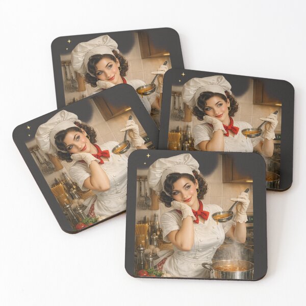 Item preview, Vintage 1950s Kitchen Queen Illustration designed and sold by Bea May Bombshell Studio.