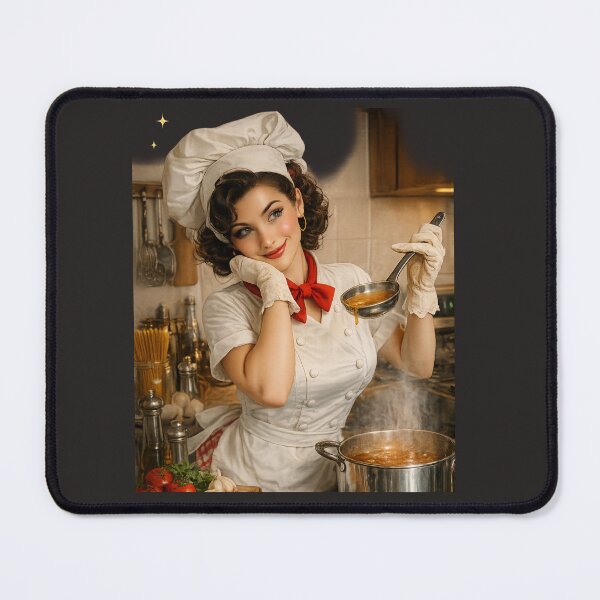 Item preview, Vintage 1950s Kitchen Queen Illustration designed and sold by Bea May Bombshell Studio.