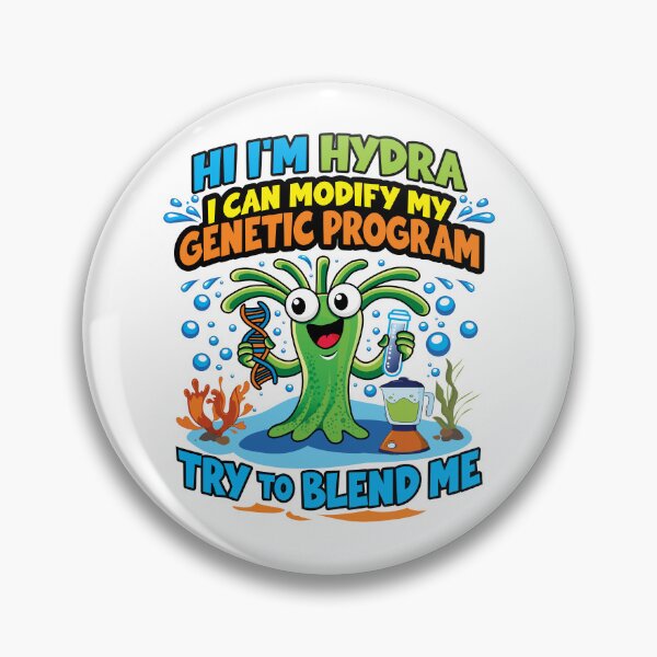 Item preview, A funny, geeky aquatic-themed illustration a freshwater Hydra design as a funny cartoon character designed and sold by SciArtPrintShop.