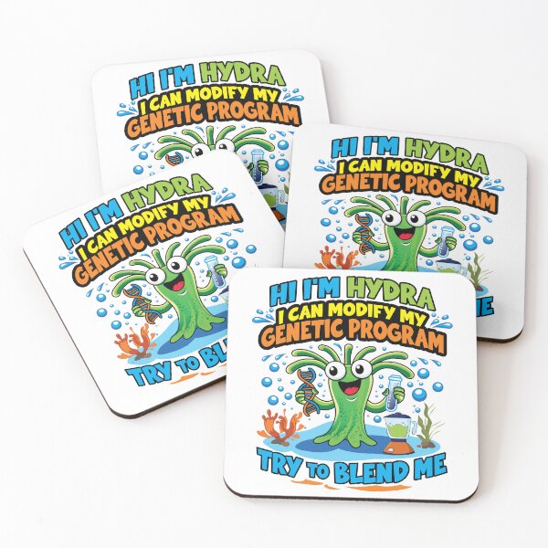 Item preview, A funny, geeky aquatic-themed illustration a freshwater Hydra design as a funny cartoon character designed and sold by SciArtPrintShop.