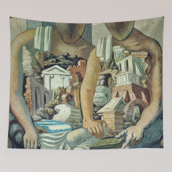 Item preview, THE ARCHAEOLOGISTS 1927 By Giorgio de Chirico designed and sold by erinkavanagh.