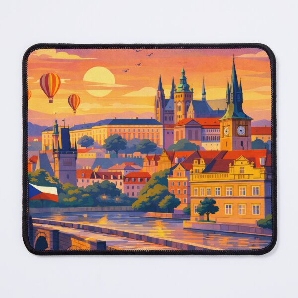 Item preview, Prague Travel Poster designed and sold by MatthewHeights.