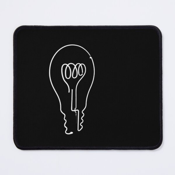 Item preview, A light bulb as a white, luminous neon sign. designed and sold by NaturePhotography.