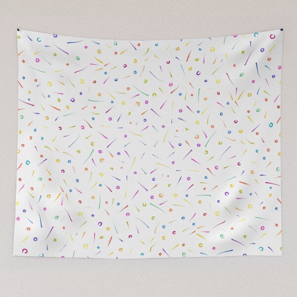 Item preview, Colorful Confetti Doodle Pattern – Playful Minimal Abstract Design designed and sold by ArtDamaskin.