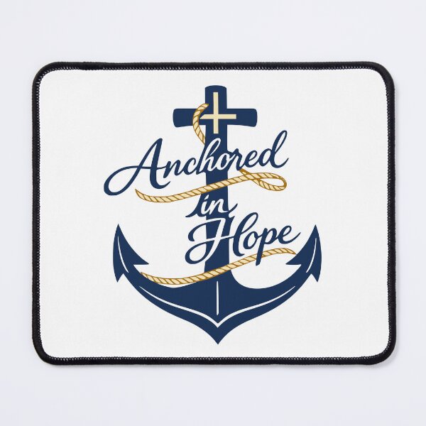 Item preview, Anchored in Hope Christian Cross Symbol Graphic Illustration designed and sold by FunFitLife Studio.