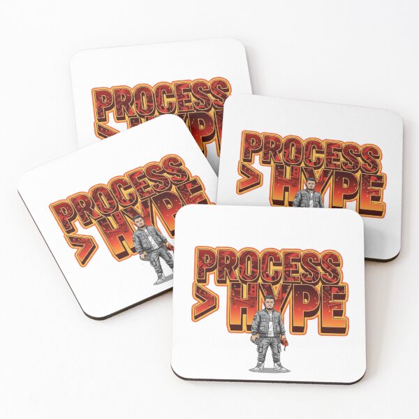 Item preview, PROCESS > HYPE – 3D Construction Mindset Tee designed and sold by Imaginarium of Chaos falcon88 .