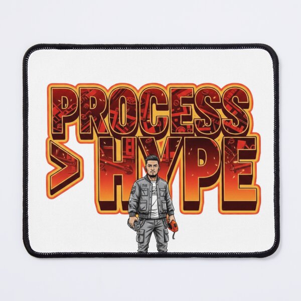 Item preview, PROCESS > HYPE – 3D Construction Mindset Tee designed and sold by Imaginarium of Chaos falcon88 .