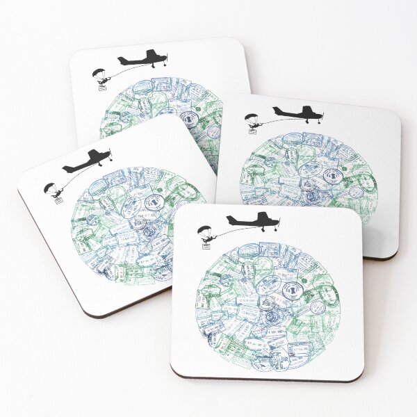Item preview, Passport Stamps Addict Retro World Traveler  designed and sold by Blok45.