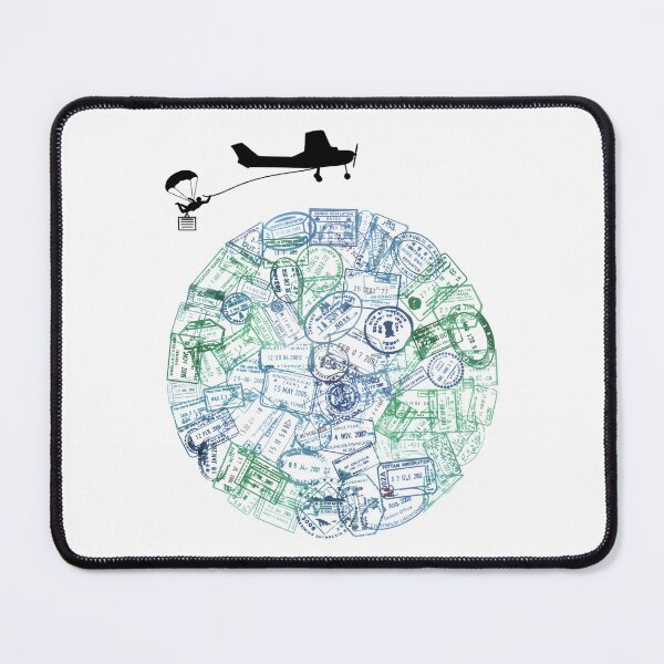 Item preview, Passport Stamps Addict Retro World Traveler designed and sold by Blok45.