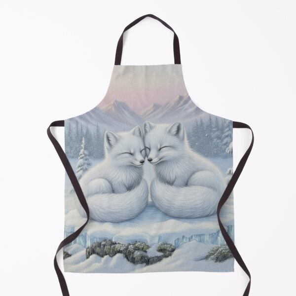 Item preview, Winter's Warm Embrace: Arctic Fox Pair in Colored Pencil designed and sold by Mood & Muse Studio.