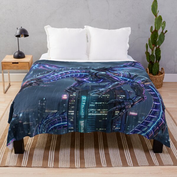 Item preview, Neon Serpent - Cyberpunk Mech Dragon Art designed and sold by Neon Nature Studio.