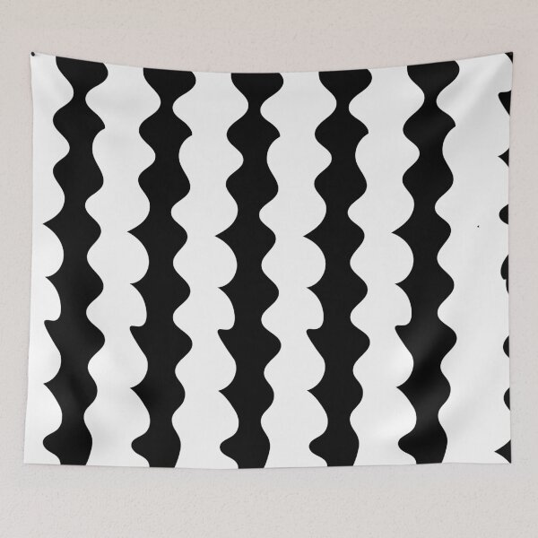 Item preview, Optical Illusion Pattern. Vector Black and white Wavy Vertical Stripes abstract striped illusion designed and sold by AtonuHaque.