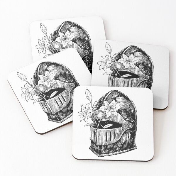 Item preview, Medieval Helmet Knight With Lily Flower designed and sold by fadhilfahrianto.