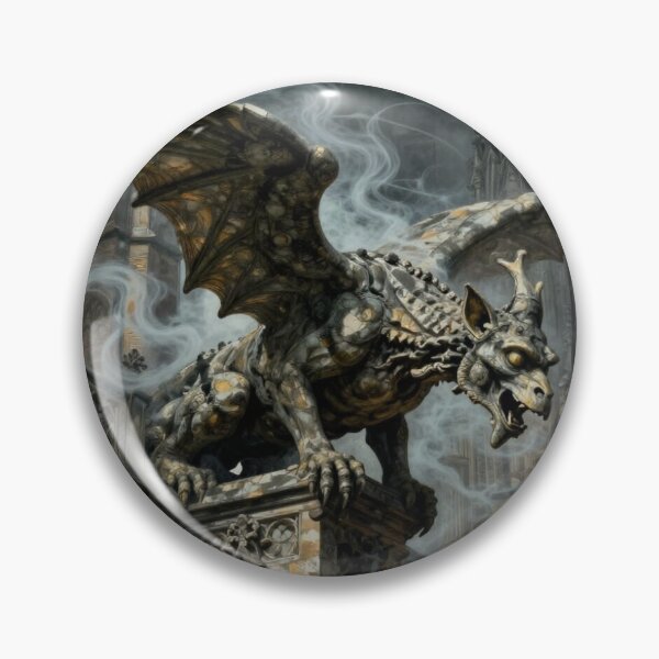 Item preview, Gothic Gargoyle Art in Mystic Fog and Dark Cathedral Mood designed and sold by FotoworldEdel.