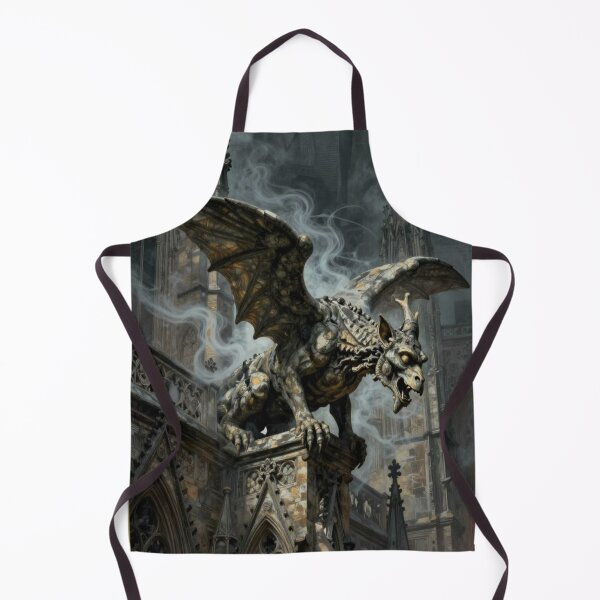Item preview, Gothic Gargoyle Art in Mystic Fog and Dark Cathedral Mood designed and sold by FotoworldEdel.