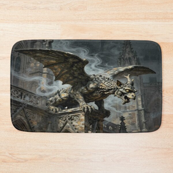Item preview, Gothic Gargoyle Art in Mystic Fog and Dark Cathedral Mood designed and sold by FotoworldEdel.