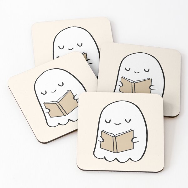Item preview, Cute Ghost Reading Book – Cozy Bookworm Illustration designed and sold by Cannaxes Studio.