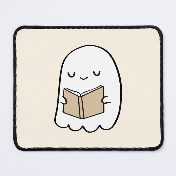 Item preview, Cute Ghost Reading Book – Cozy Bookworm Illustration designed and sold by Cannaxes Studio.