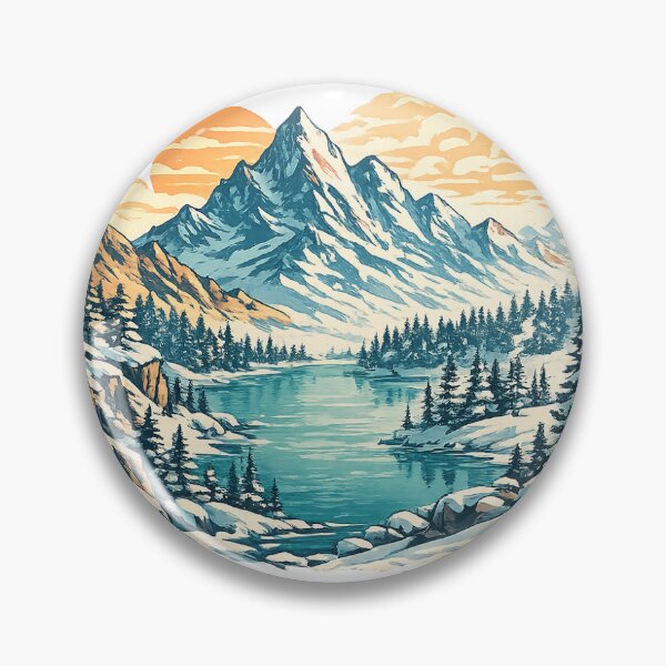 Item preview, Snowy mountain landscape in winter, Alps designed and sold by CadresSauvages.