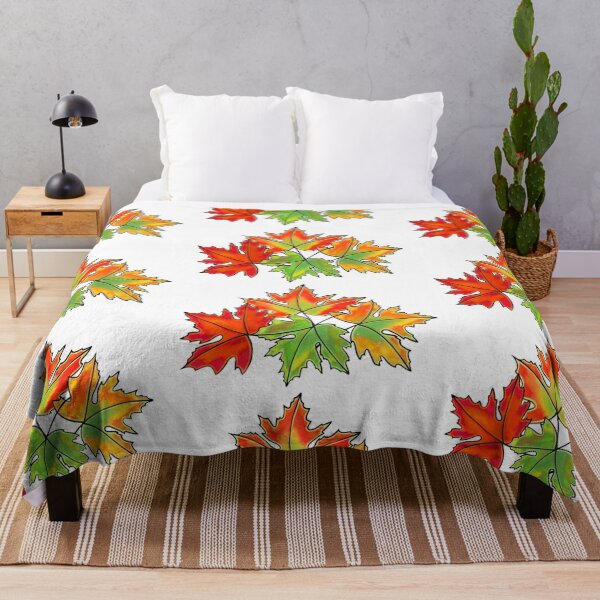 Item preview, Autumn maple leaves red yellow green leaves designed and sold by hollycooper.