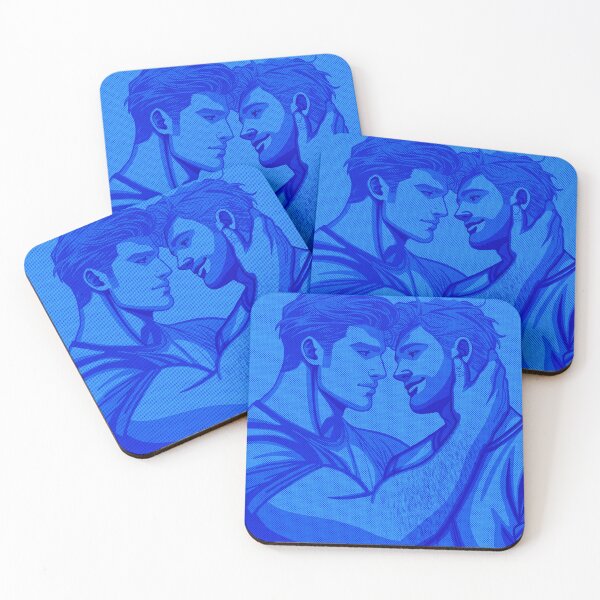 Item preview, The Kiss– Gay Pop Art Poster - In Blue designed and sold by Object of Reference Designs.