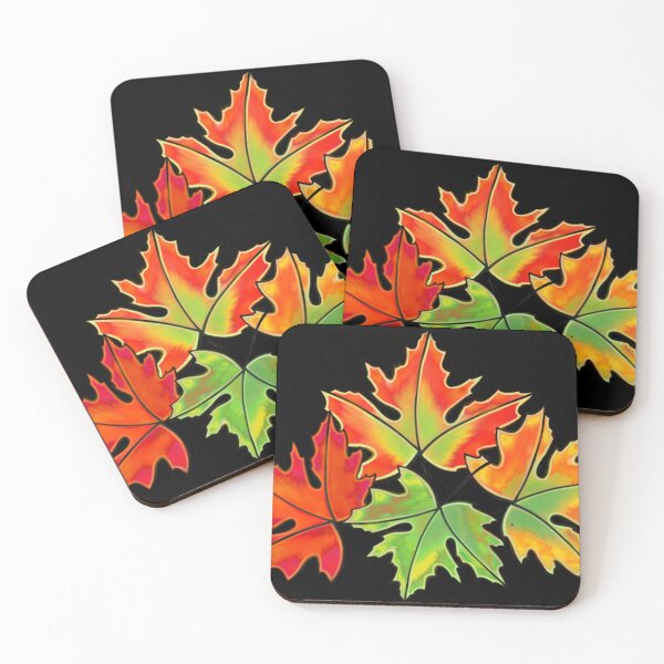 Item preview, Autumn maple leaves red yellow green leaves designed and sold by hollycooper.