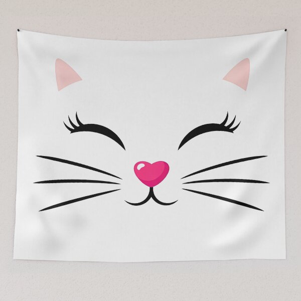 Item preview, Simple Cute Cartoon Cat Face Mug Design designed and sold by avwear.