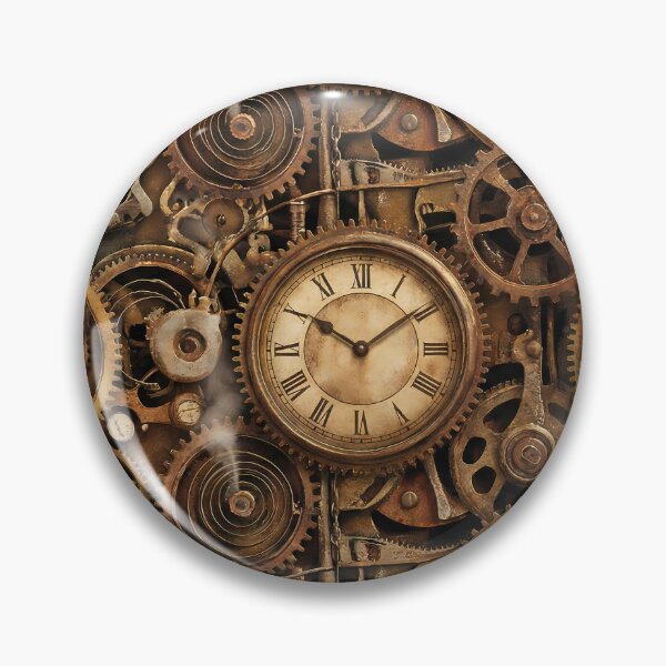 Item preview, Eternal Clockwork - Detailed Steampunk Gears Pattern designed and sold by Neon Nature Studio.