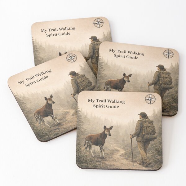 Item preview, Okapi Trail Walking Spirit Guide – Forest Path GeoWild Wildlife Art designed and sold by GeoWild Designs.