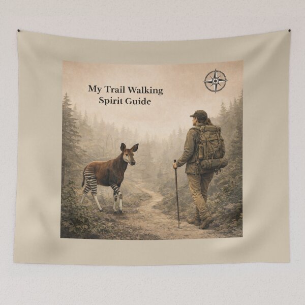Item preview, Okapi Trail Walking Spirit Guide – Forest Path GeoWild Wildlife Art designed and sold by GeoWild Designs.