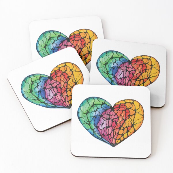 Item preview, Colorful Pride Heart Rainbow Mosaic Love Illustration designed and sold by yul4ik80.