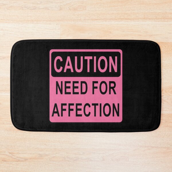 Item preview, Caution: Need for Affection – Cute Pink Warning Sign Design 1 designed and sold by WordPlayStudio.