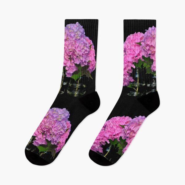 Item preview, Pink and purple hydrangeas in mason jars | classic country pink floral  designed and sold by hollycooper.