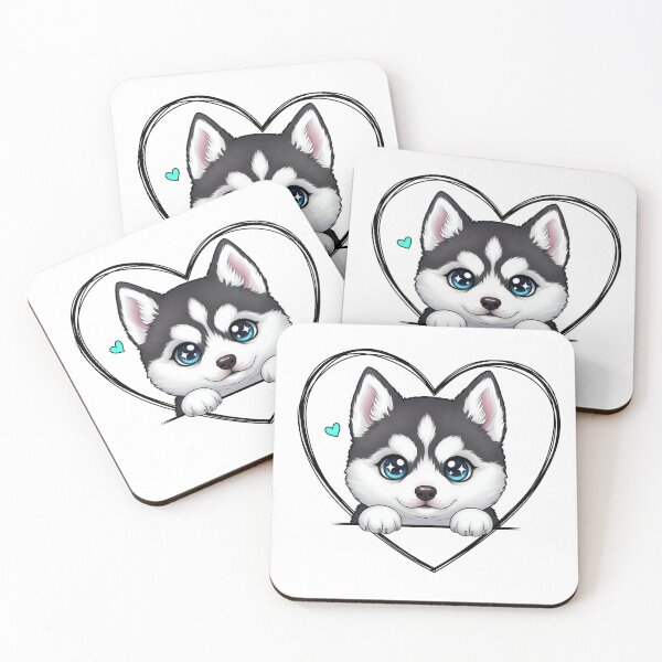 Item preview, Cute Chibi Husky Puppy with Blue Eye designed and sold by avwear.