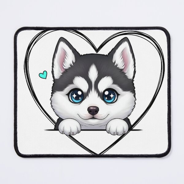 Item preview, Cute Chibi Husky Puppy with Blue Eye designed and sold by avwear.