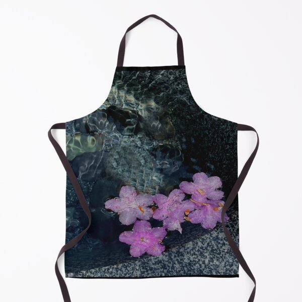 Item preview, Modern pink floral and Water reflections | pink blossoms in granite reflective pool designed and sold by hollycooper.