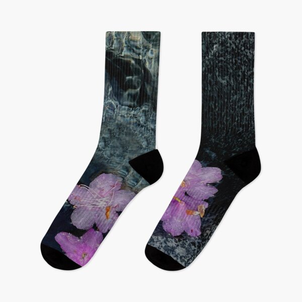 Item preview, Modern pink floral and Water reflections | pink blossoms in granite reflective pool designed and sold by hollycooper.