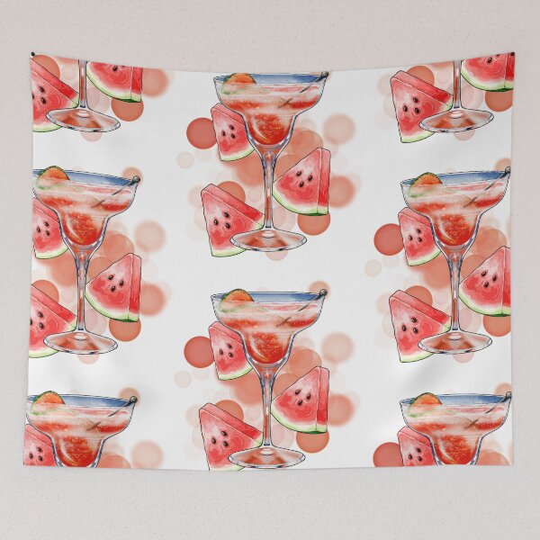 Item preview, Pink Drink with Watermelon – Aesthetic Illustration designed and sold by iamKRUK.