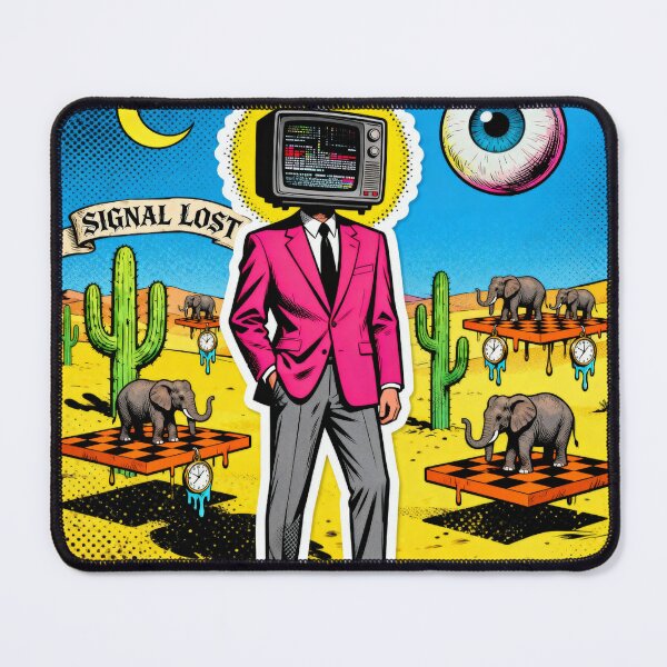 Item preview, TV Head Businessman Surreal - Absurdist Pop Art designed and sold by PictorialWhimsy.