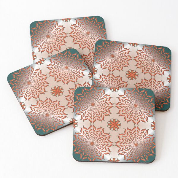 Item preview, Four-Way Radiant Terracotta Mandala designed and sold by OIL Pattern Design .