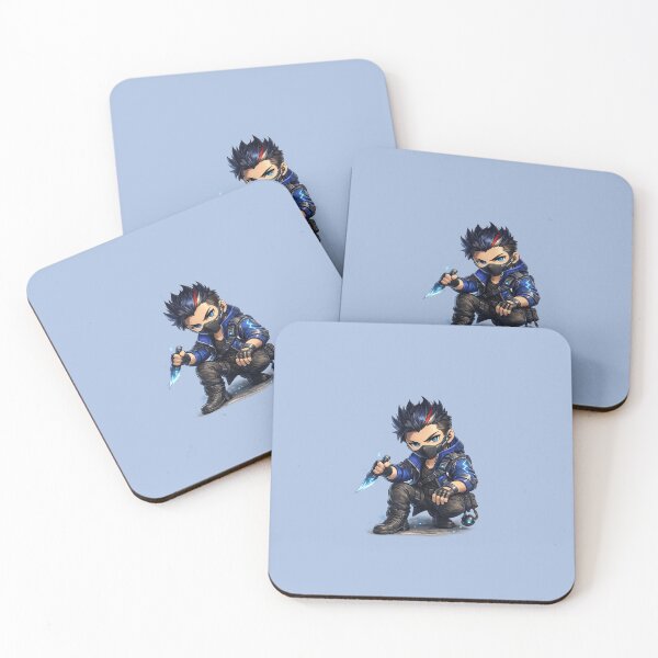 Item preview, Chibi Stealth Warrior – Glowing Kunai Shadow Assassin designed and sold by CrayVal.